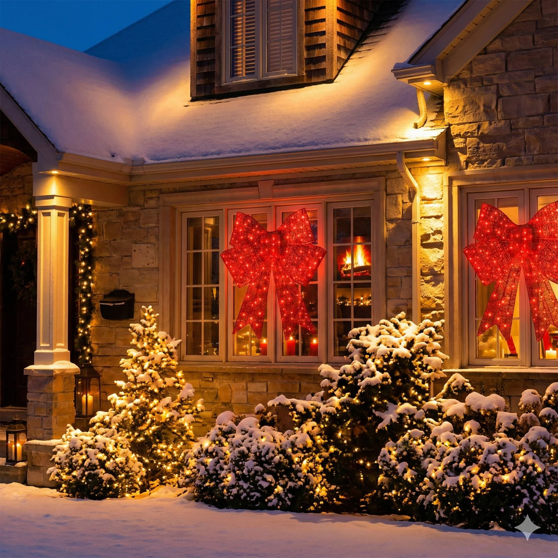 DolphinLuxeHome™ LED Christmas Bow