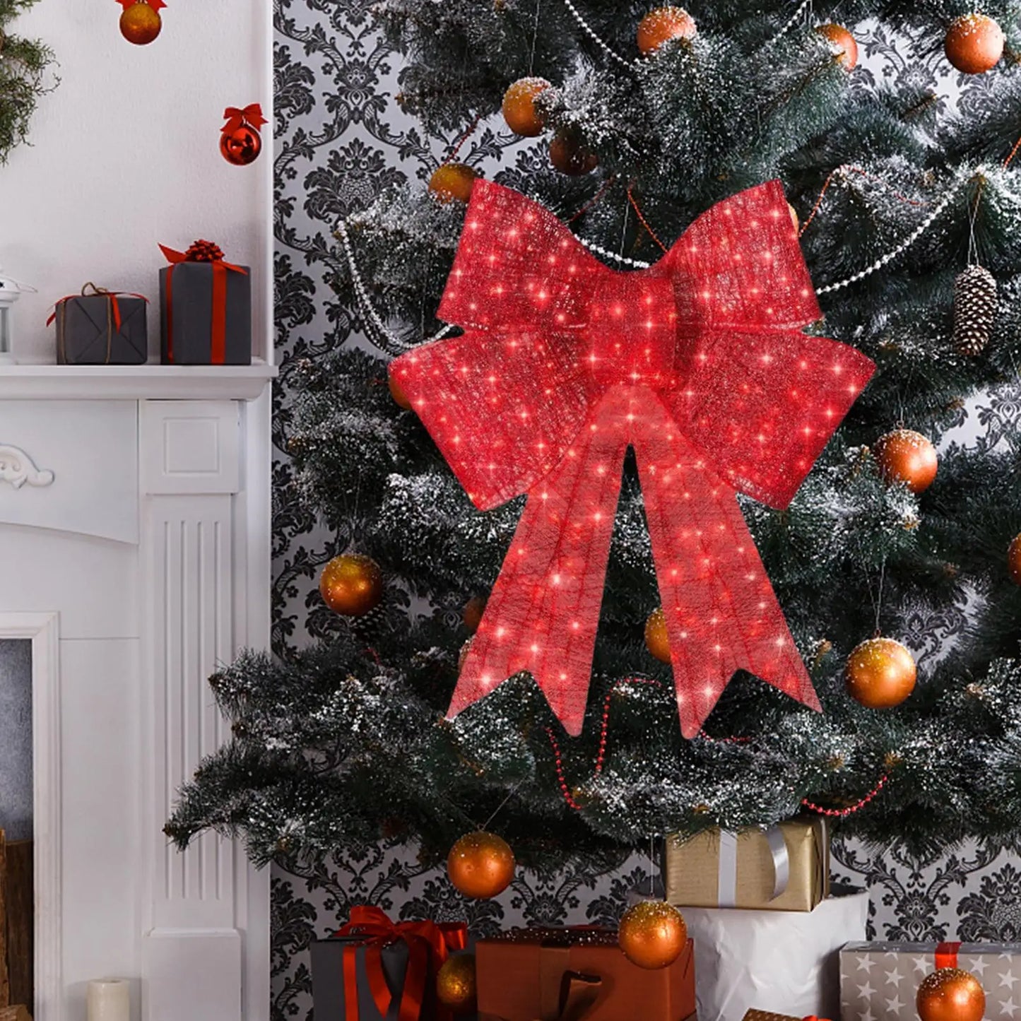 DolphinLuxeHome™ LED Christmas Bow